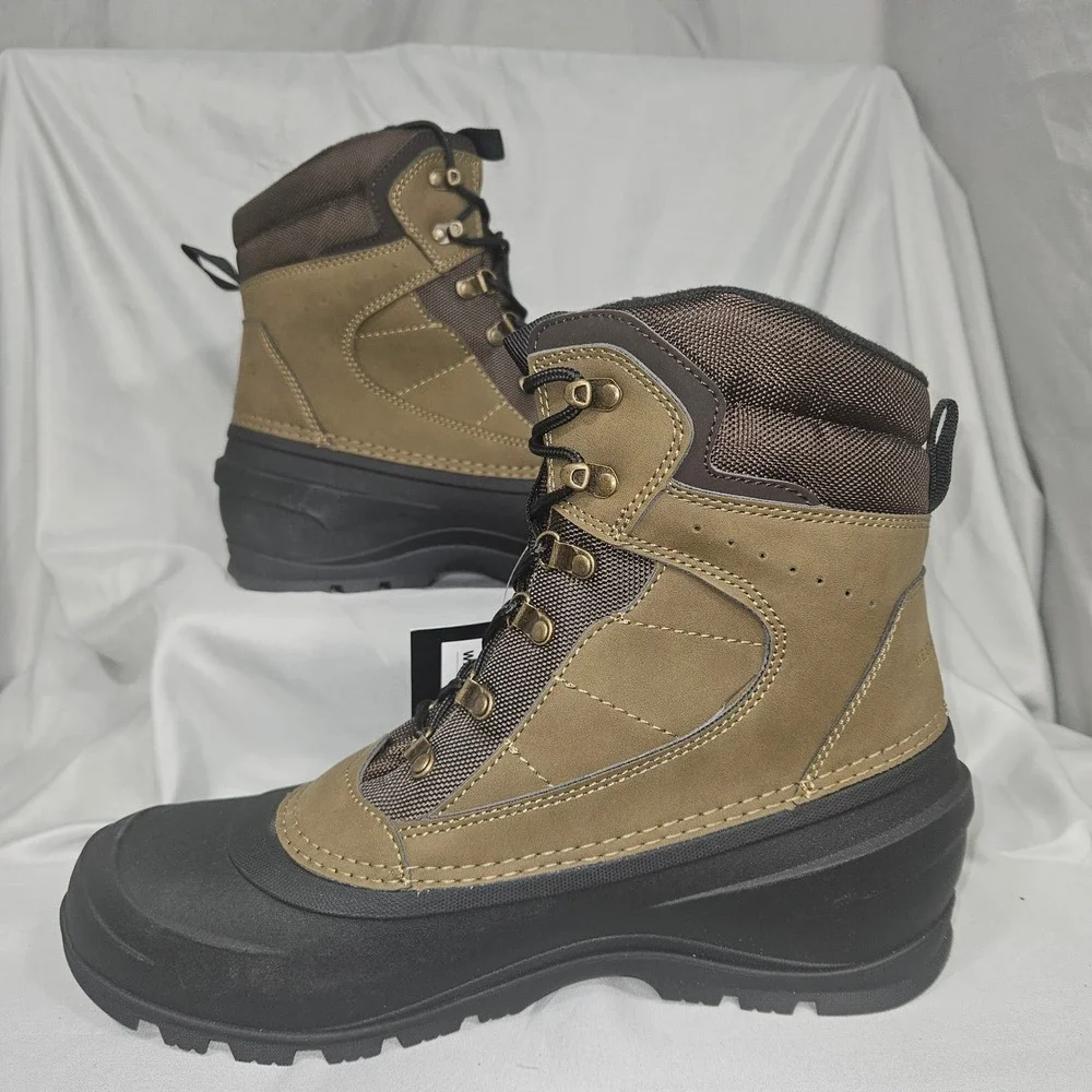 Weatherproof Blake Mens 11 Olive Brown Waterproof 3M Thinsulate Winter Boots NEW